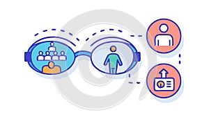 Digital Identity and Security. User Accounts and Data Protection. vector design Generative AI