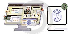 Digital Identity Verification with Biometric Fingerprint Authentication and Online Dashboard Interface