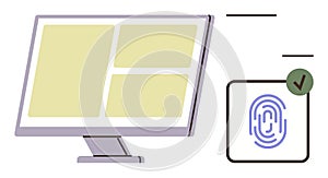 Digital Identity Verification with Biometric Fingerprint Authentication and Screen Interface