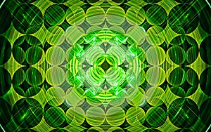 Digital illustration abstract image generated fractal background image wallpaper pattern of various geometric shapes and lines of