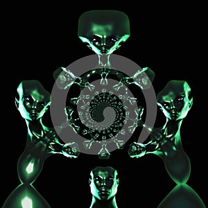 Digital Illustration of an Alien