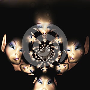 Digital Illustration of an Alien