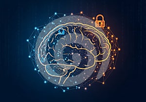 Icon is integrated into the design, representing security and data