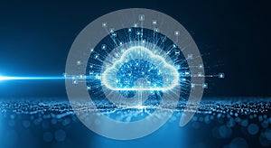 Cloud Computing Concept with Data Transfer