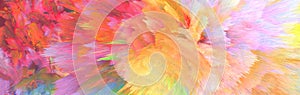 Digital Illustration. Color rainbow blot splash. Abstract horizontal background