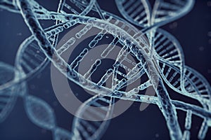 Digital illustration dna cell photo