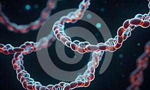 Abstract DNA Double Helix Structure AI Generative