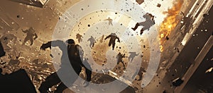 Digital illustration of doomsday scene of a catastrophe.