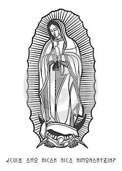 Digital illustration of Our Lady of Guadalupe photo