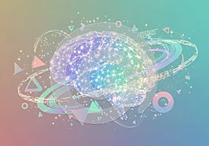 A digital illustration featuring a glowing,