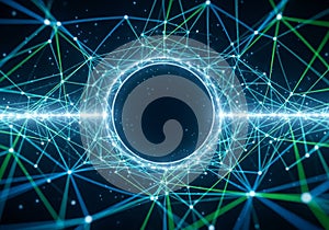 A digital illustration featuring a network of interconnected lines