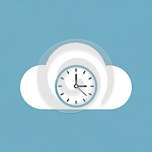 Light blue background, it represents the concept of cloud computing