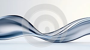 A digital illustration of a flowing, abstract wave in shades of blue and gray.