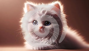 Cute Fluffy Kitten in Soft Focus