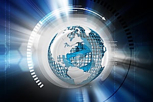 Digital illustration of Globe created by line