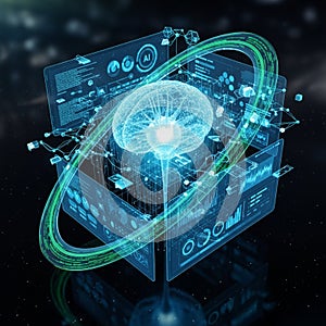 A digital illustration of a glowing,