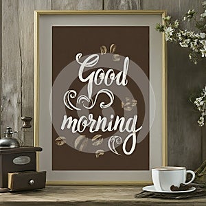 Digital Illustration of Good Morning Coffee