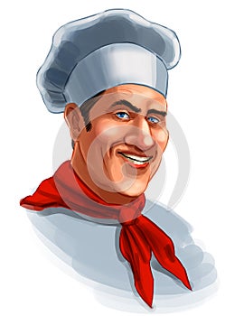 Smiling happy chef