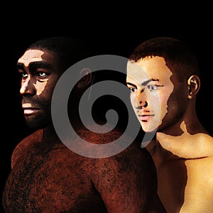 Digital Illustration of a Erectus