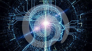 Network of interconnected lines and nodes, emphasizing a futuristic,