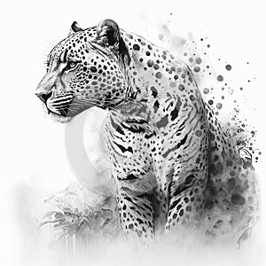 Digital illustration of a jaguar