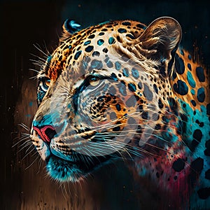 Digital illustration of a jaguar