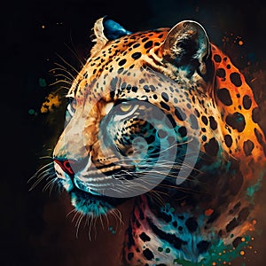 Digital illustration of a jaguar