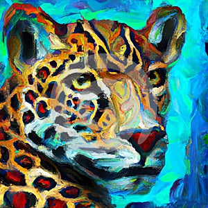 Digital illustration of a jaguar