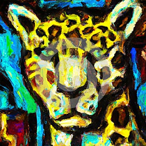 Digital illustration of a jaguar