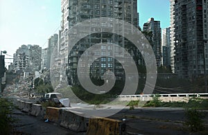 Post Apocalyptic Street And Buildings photo