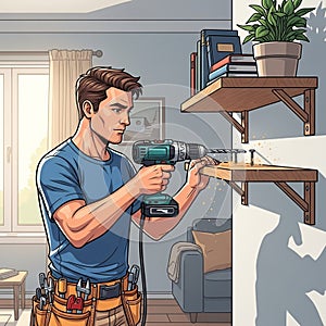 A pair of hands holds an open sketchbook with a pencil drawing of a mountain