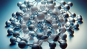 A digital illustration of a molecular structure