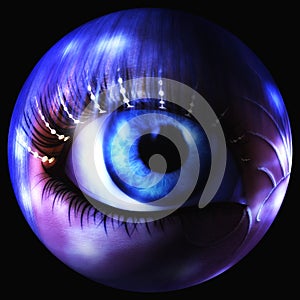 Digital Illustration of a mystic female Eye