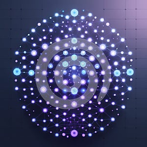A digital illustration of a neural network structure, featuring interconnected nodes and pathways