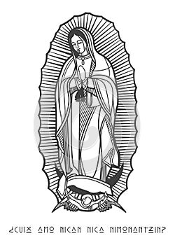 Digital illustration of Our Lady of Guadalupe