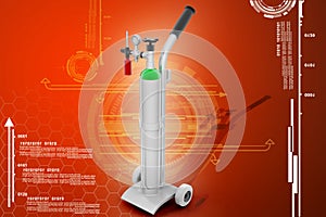 Digital illustration of oxygen cylinder