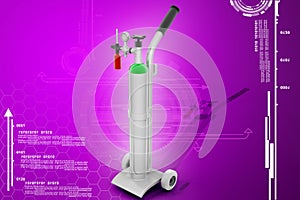 Digital illustration of oxygen cylinder