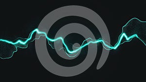 A digital illustration of a wave-like pattern in a teal color.