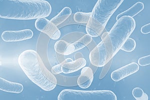 Digital image of blue bacteria