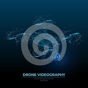 Digital image of drone videography concept