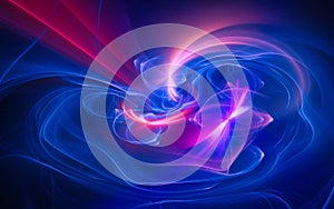 Digital image generated on a computer consisting of beautiful abstract geometric shapes, lines of different colors for a