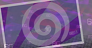 The digital image of multiple 6g text banners floating against a purple radial background symbolizes