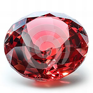 Digital image of ruby , isolated on white background , high quality, high resolution