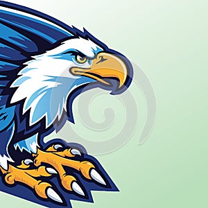 A digital image of a stylized eagle's head.