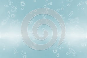 Digital image of virus and bacteria