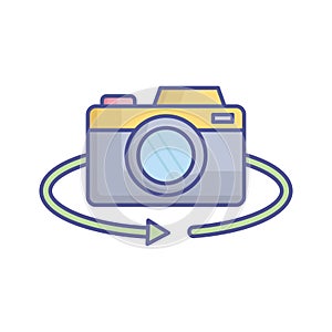 Digital imaging  Flat inside vector icon which can easily modify or edit