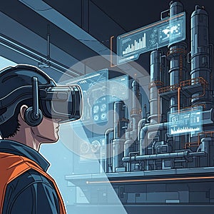 Digital Immersion and Industrial Control in Augmented Reality