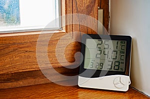 Digital indoor temperature and humidity sensor. Home weather station