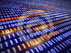 Digital information concept - binare code background