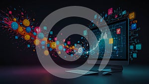 Digital Information Flow on Computer Screen